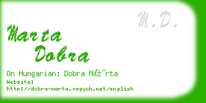 marta dobra business card